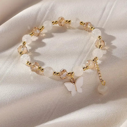 Pulsera Elástica de Mariposa con Cuentas