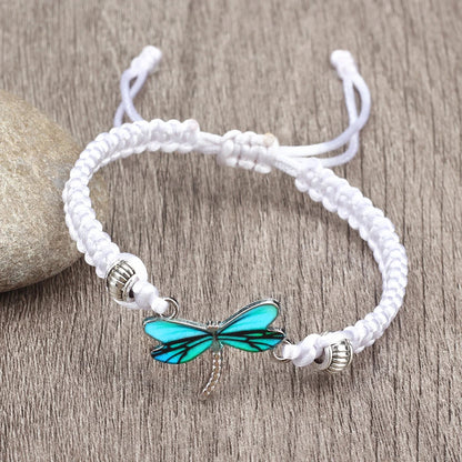 Pulsera de los Sueños de la Libélula Tejida a Mano