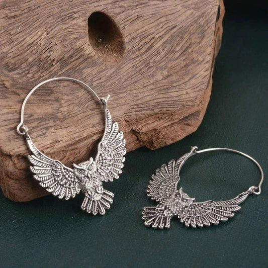 Pendientes de Declaración Bohemios Vintage de Búho