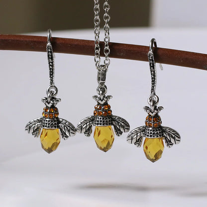Set de Collar y Pendientes Vintage de Abeja