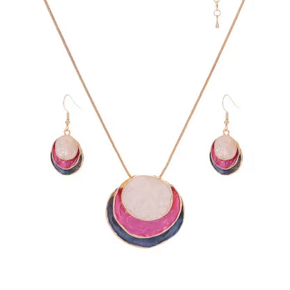 Set Collar y Pendientes Bohemio Esmaltado