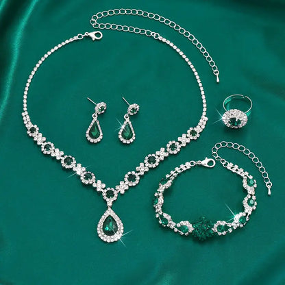 Set de Joyería Adriana Lysandre | Oro Blanco