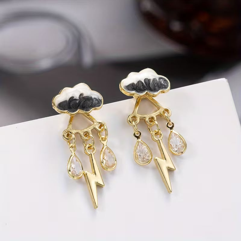 Pendientes Nube con Borlas