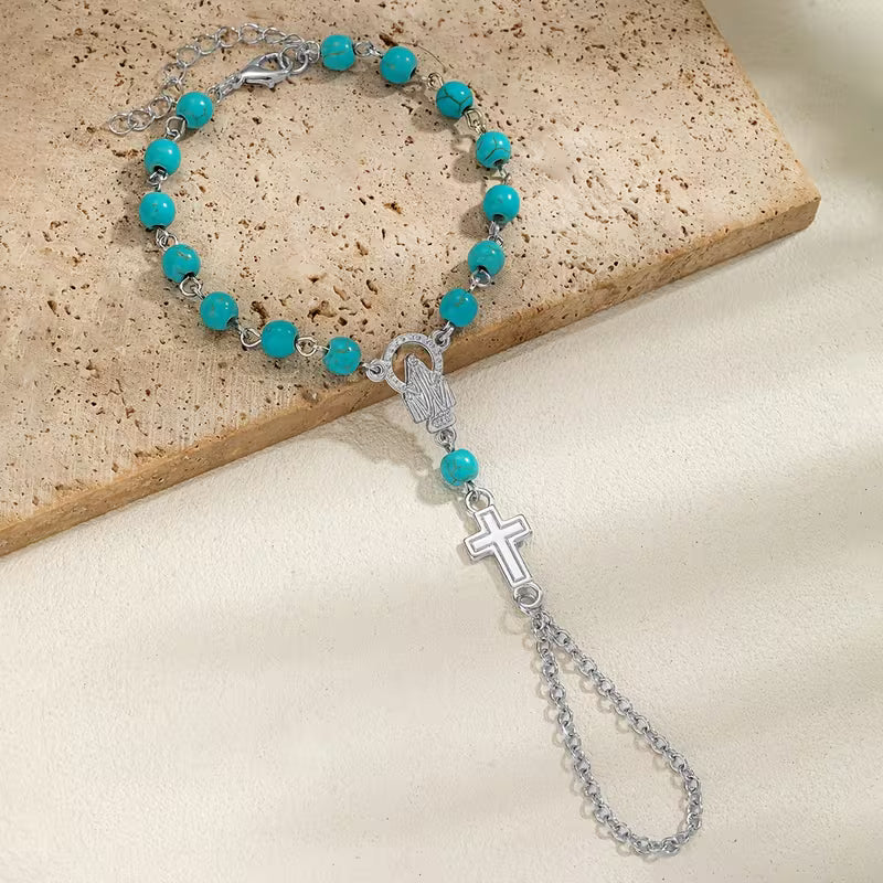 Brazalete rosario Cruz gótico