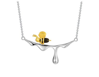 Collar de Miel Goteando y Abeja