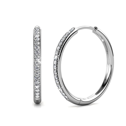 Aretes Sorel Pavé | Oro Blanco