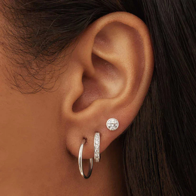 Aretes Noemie Sorel | Oro Blanco