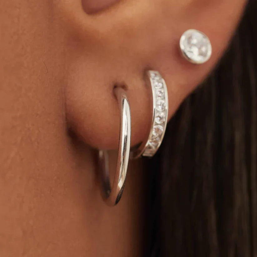 Aretes Noemie Sorel | Oro Blanco