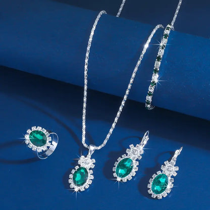 Set de Joyería Seloria Grevalyn | Oro Blanco