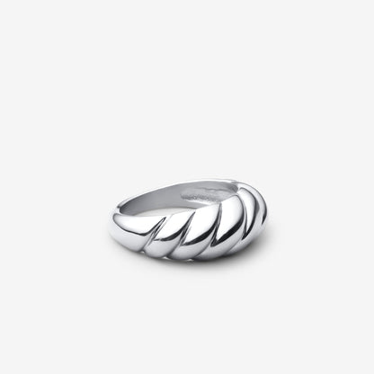 Anillo Media Luna | Oro Blanco