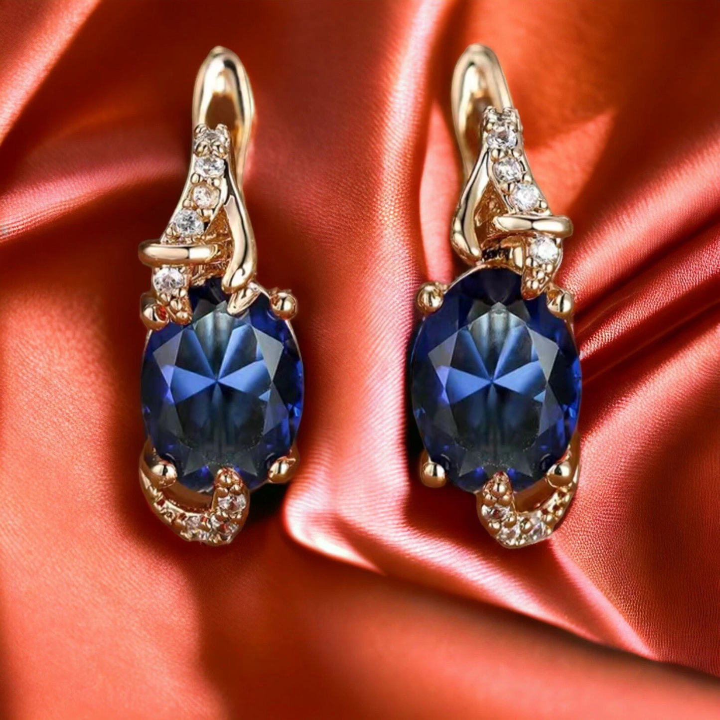 Pendientes de gota Royal Midnight | Oro