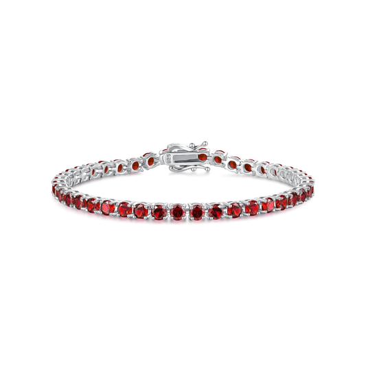 Pulsera Tennis de Rubí | Oro Blanco