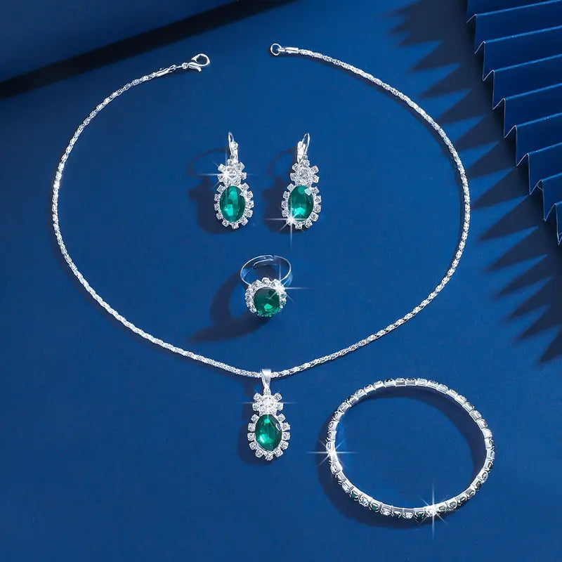Set de Joyería Seloria Grevalyn | Oro Blanco