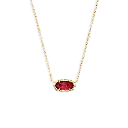 Collar Oval de Rubí Clásico | Oro
