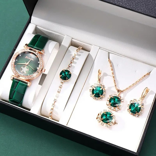 Set de Joyería Verdantra Timecourt | Oro