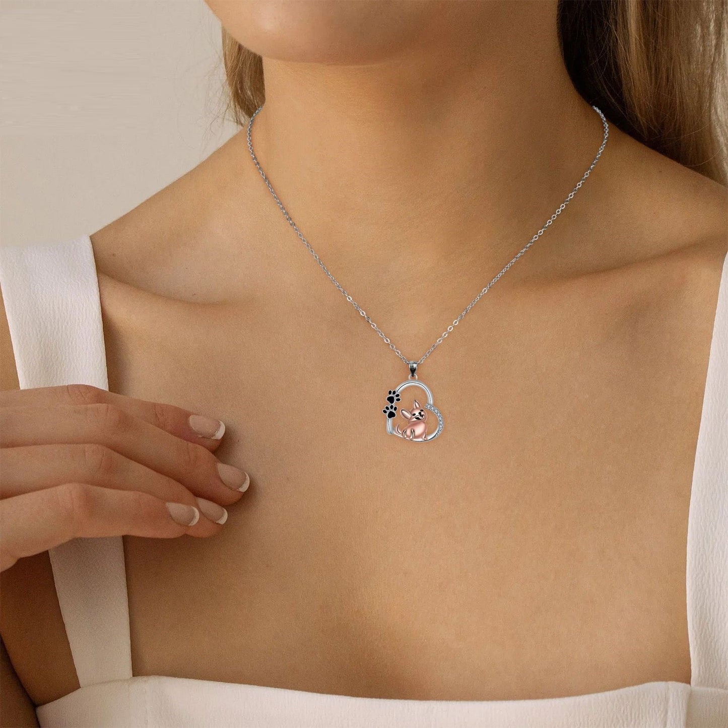 Collar de Perro en Forma de Corazón