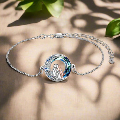 Pulsera Ajustable de Perro en Plata de Ley con Dije