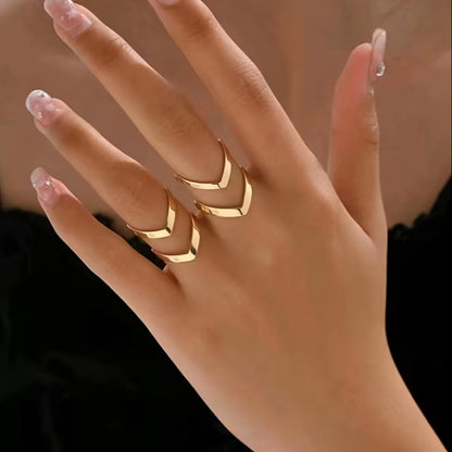 Set 2 Anillos Geométricos Calados