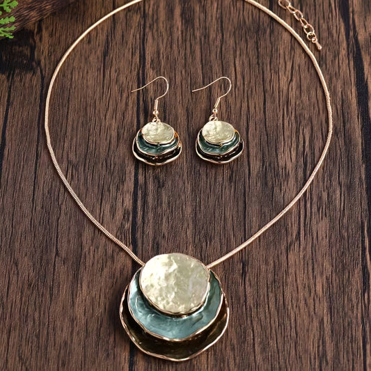 Set Collar y Pendientes Bohemio Esmaltado