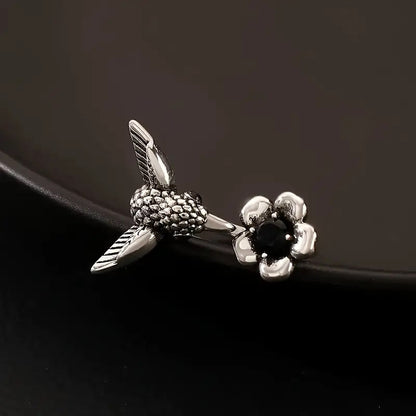 Anillo de Colibrí y Flor