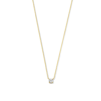 Collar de Piedra de Moisanita Cléa | Oro