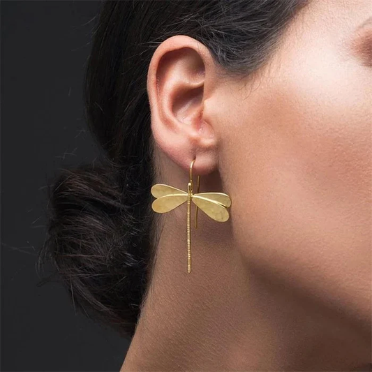 Pendientes Vintage Dorados de Libélula