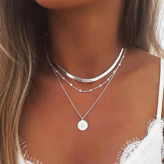 Collar triple de plata 925