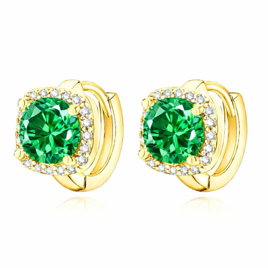 Aretes de Esmeralda Nadine | Oro
