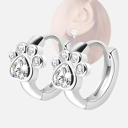 Pendientes de Pata con Zirconia Brillante